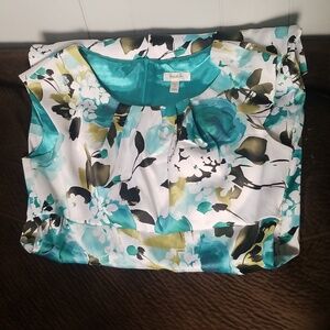 Dress barn floral cap sleeve midi dress